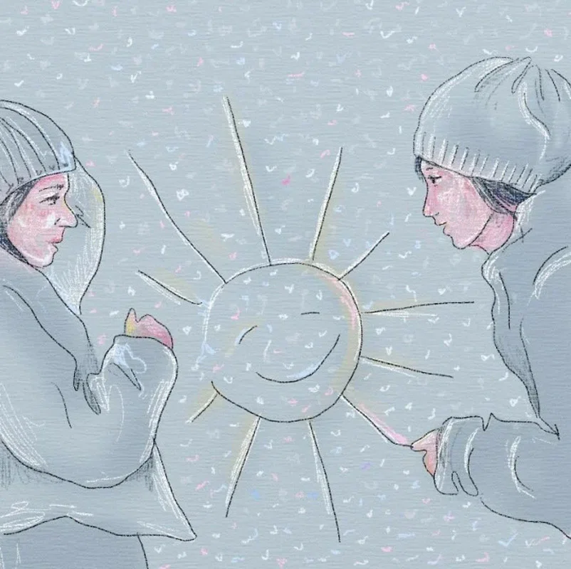 День рисования солнца на снегу - 31 января. Фото: Pinterest.ru