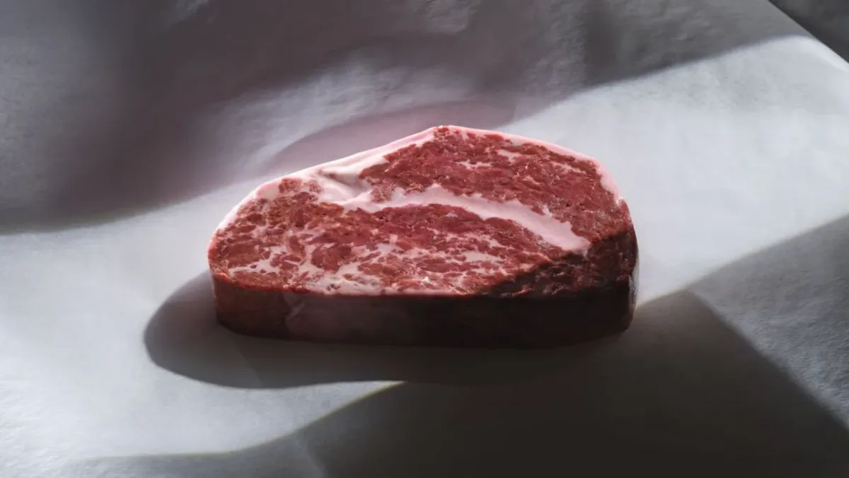 Рибай, созданный Juicy Marbles. Компания заявляет, что создала версии ряда говяжьих отрубов, включая филейную вырезку. Фото: Beyond Meat (BYND)
