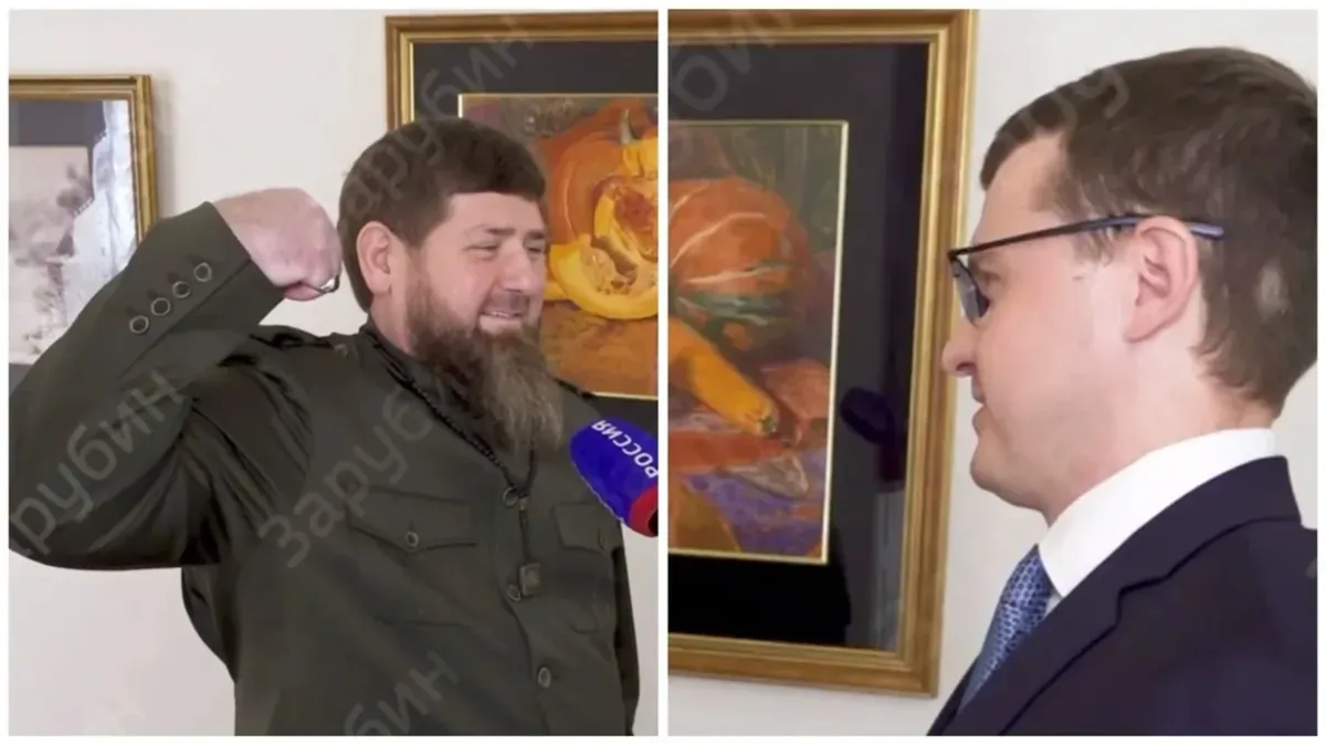 Рамзан Кадыров и Павел Зарубин. Фото: кадры из видео 