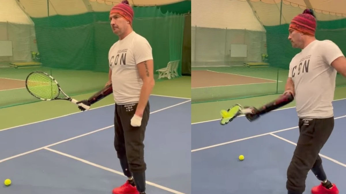 Роман Костомаров играет в большой теннис — россияне растроганы до слез