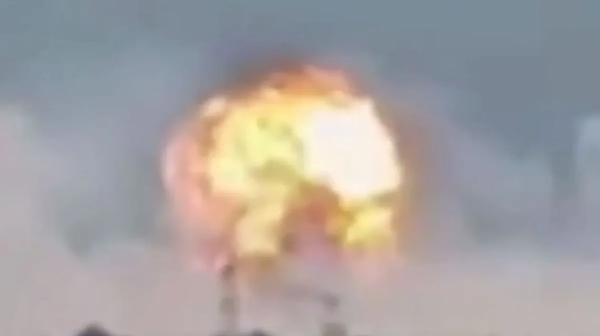 Взрыв на полигоне Крыма. Фото: кадр из видео