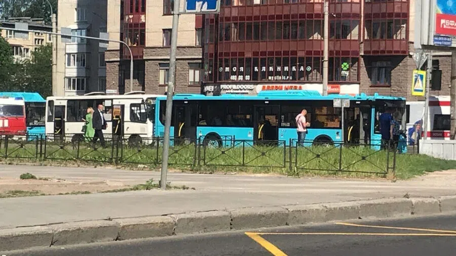 В Петербурге семь человек пострадали в ДТП с автобусом и маршруткой. Видео аварии