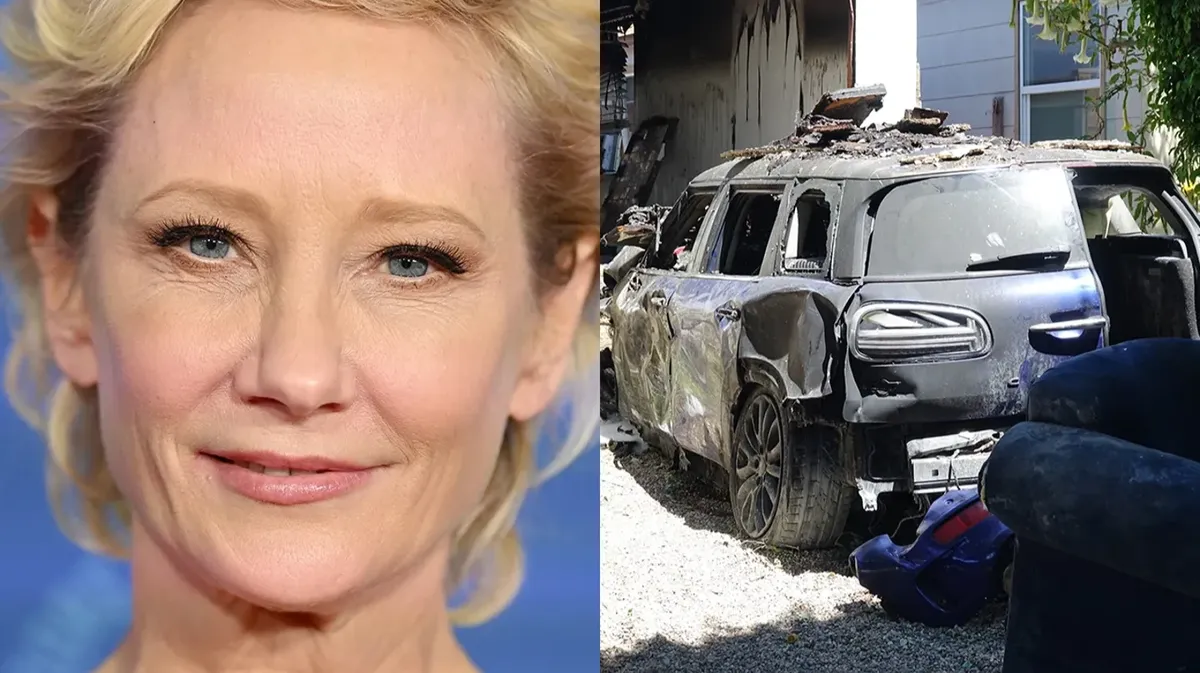 65 минут пожарные тушили автомобиль, прежде чем извлекли актрису Энн Хеч из сгоревшего Mini Cooper