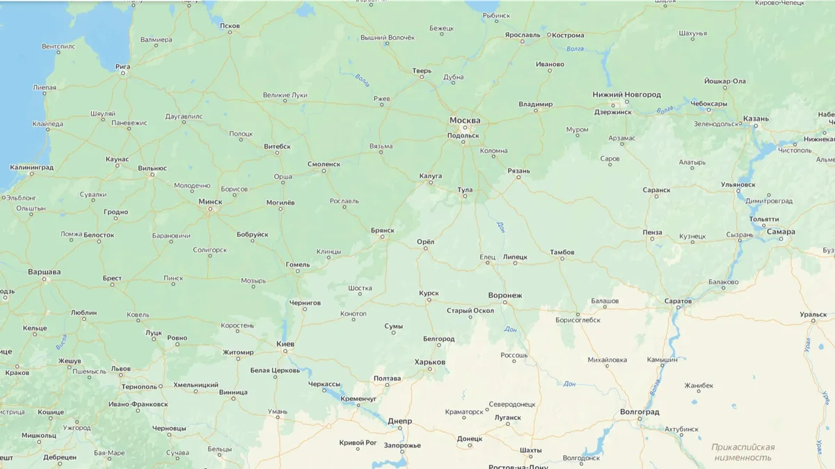 На «Яндекс Картах» пропали границы российских регионов