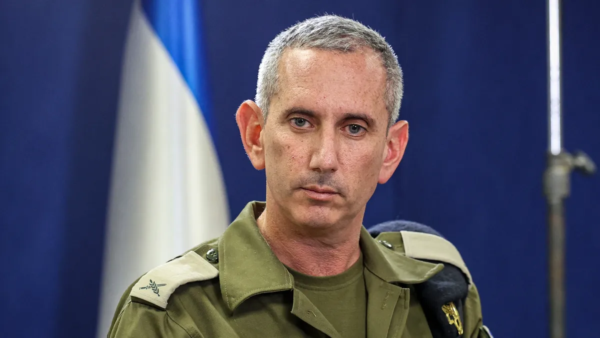 Представитель Сил обороны Израиля Даниэль Хагари. Фото: Гил Коэн-Маген/AFP/Getty Images/File