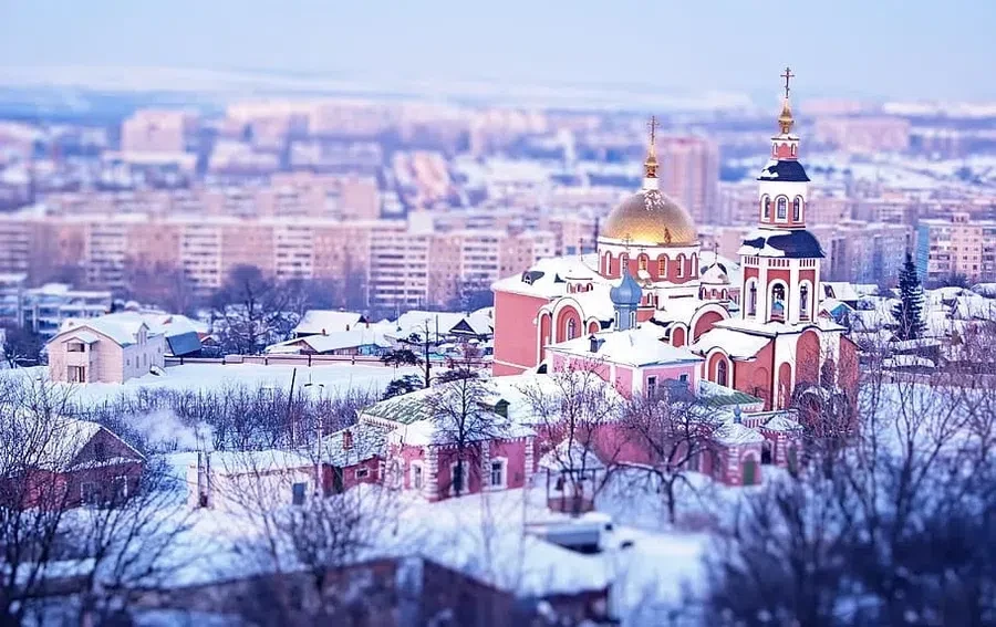 церковь, зима