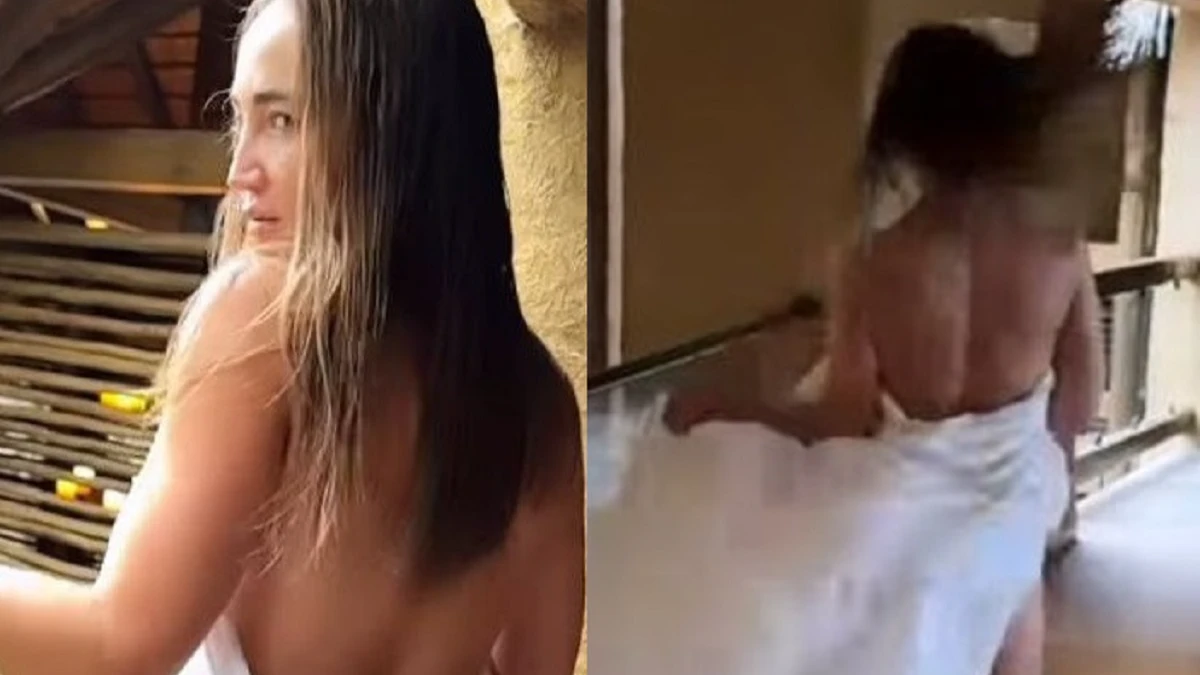 Ольга Бузова сексуально прикрывшись простынкой продемонстрировала подтянутые формы – видео