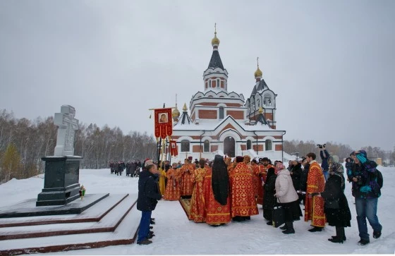 Крест освятили в Ложке Искитима