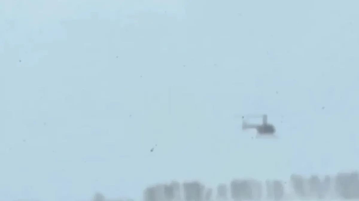 Сильный ветер снес вертолет над Чуйским трактом