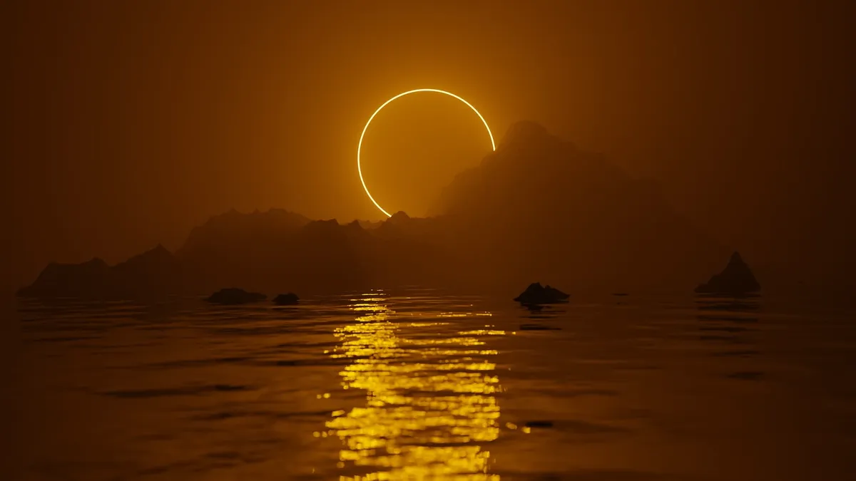 Фантастическое изображение кольцевого затмения Солнца. Фото: unsplash.com