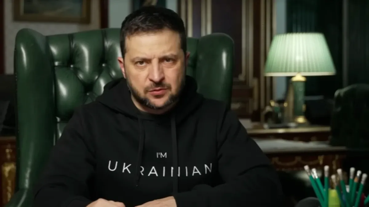 Владимир Зеленский настаивал на том, что ракета не Украины. Фото: YouTube-канал «Офис Президента Украины»