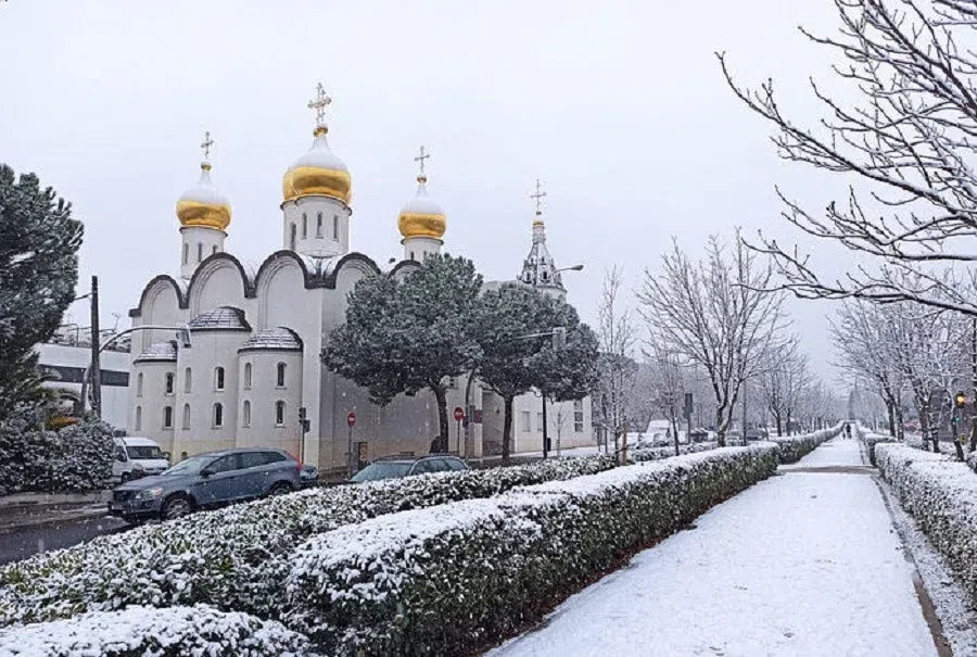 церковь, зима