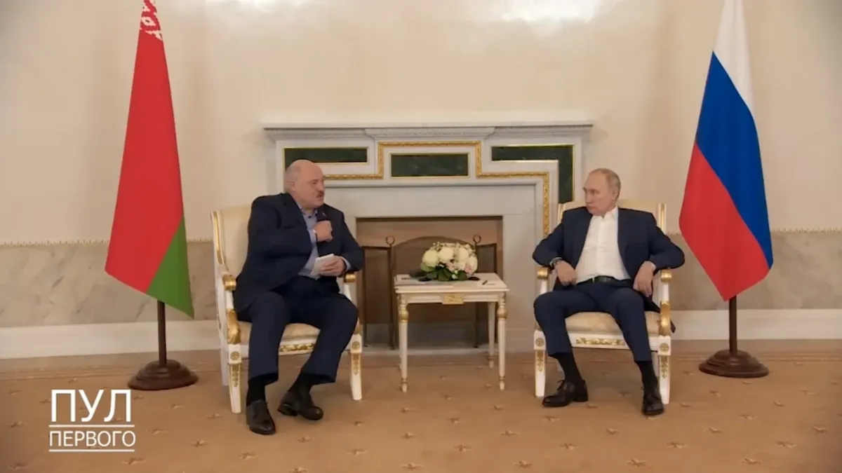 23 июля состоялась встреча Александра Лукашенко и Владимира Путина. Фото: кадр из видео «Пул Первого»/telegram