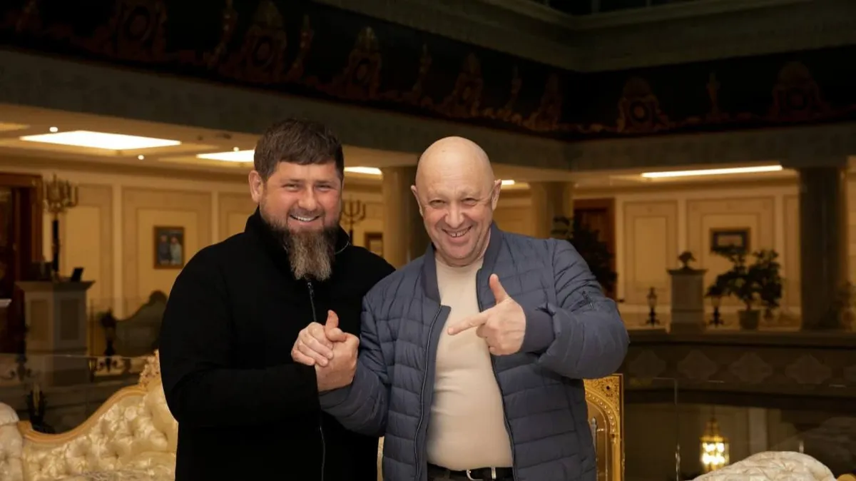 Рамзан Кадыров и Евгений Пригожин. Фото: t.me/RKadyrov_95