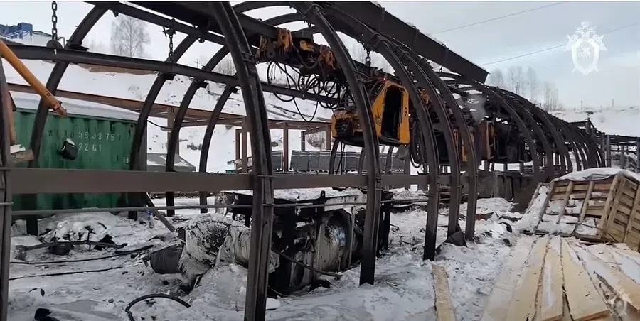 Следственный комитет опубликовал видео с шахты «Листвяжная», где погиб 51 горняк