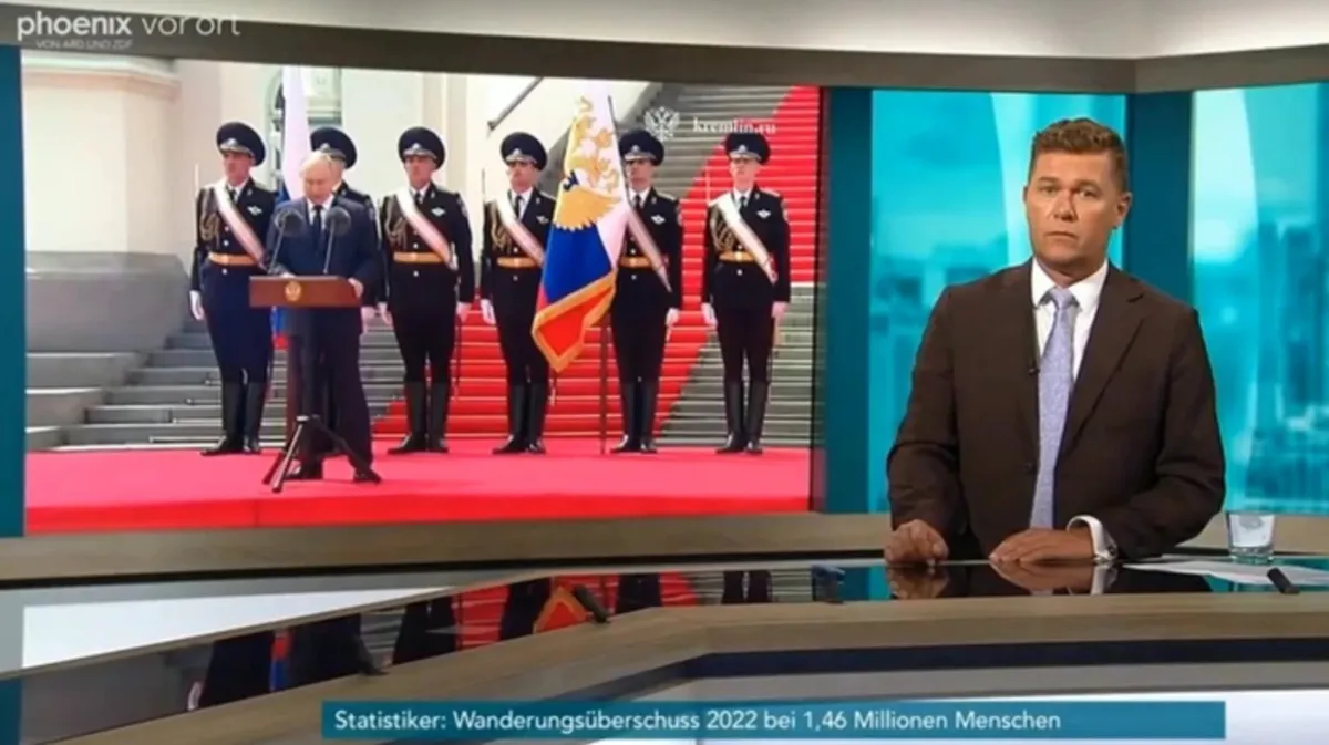 Путин «ворвался» в эфир немецкого телеканала во время речи главы МИД Германии
