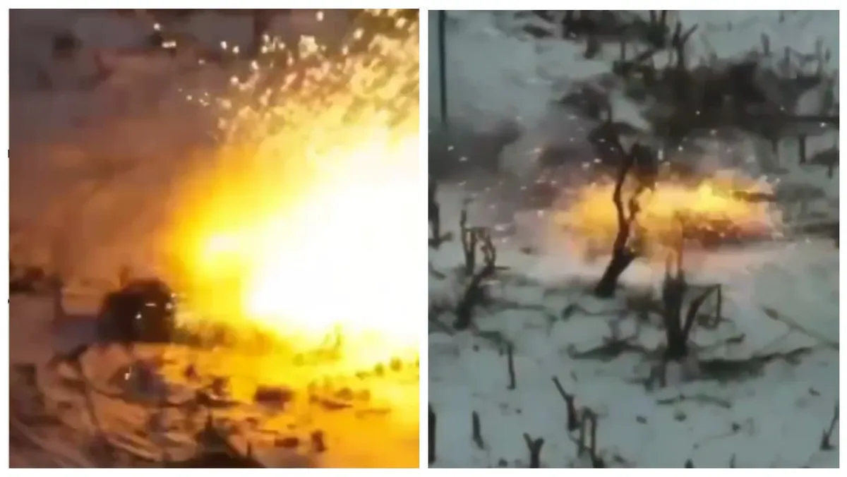 Появилось видео атаки Bradley и дрона ВСУ на российский Т—90М — танк ВС РФ выстоял под шквалом огня