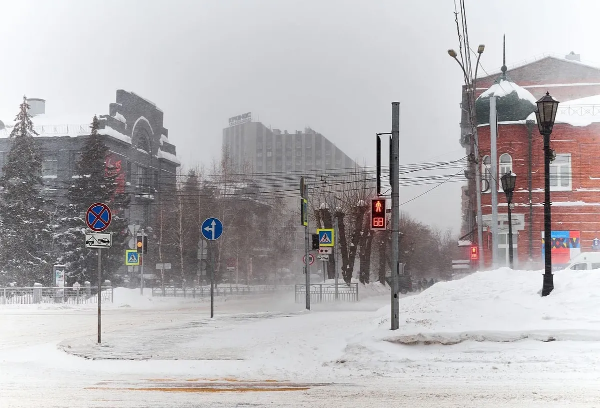 Новосибирск,снег
