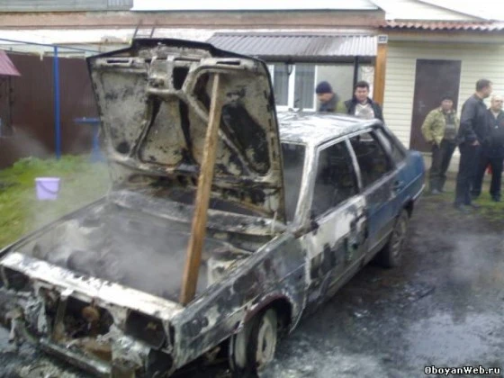 Сгорел автомобиль