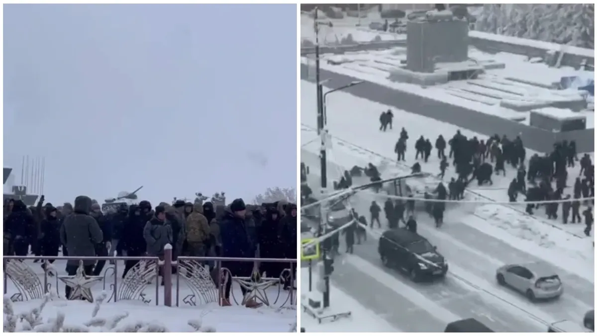 Протесты в Якутске. Фото: кадры из видео | vk.com