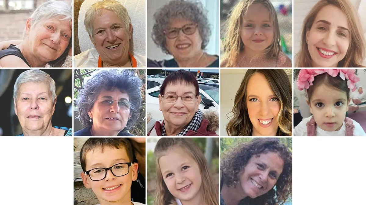 Появились фото и названы имена 13 освобожденных заложников Израиля  