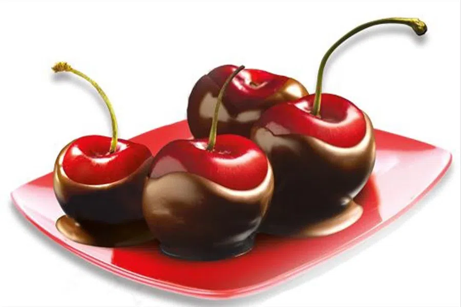 Аппетитные открытки в День вишни в шоколаде 3 января