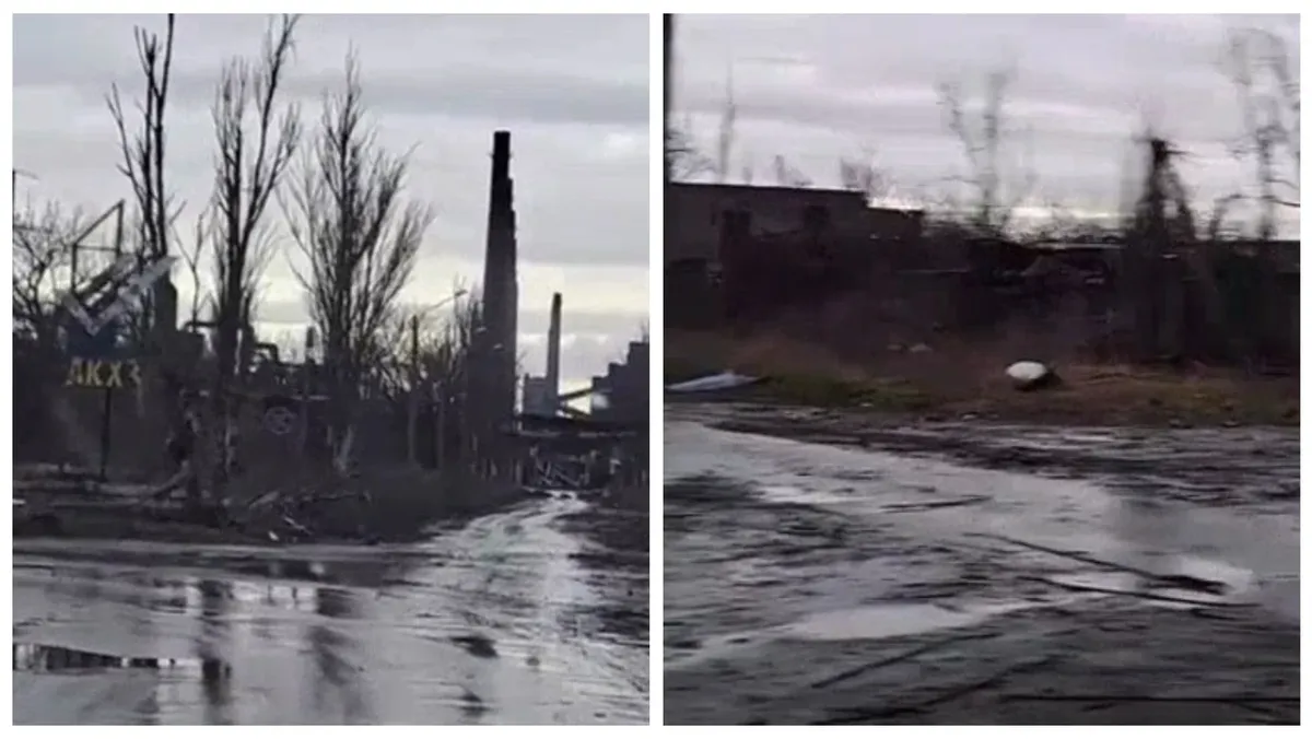 Ситуация в Авдеевке. Фото: скриншот из видео | t.me/voenkorKotenok
