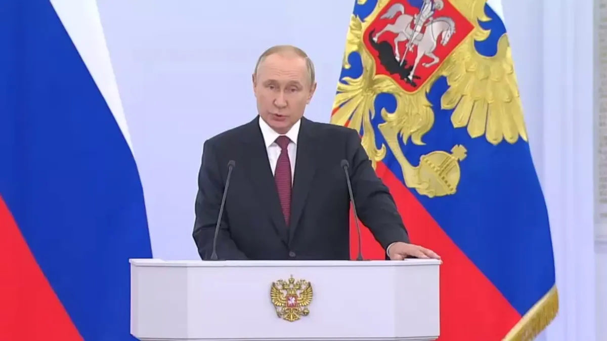 Владимир Путин. Стоп-кадр из видео. Россия 24