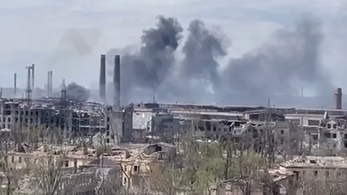 На заводе “Азовсталь” начались боевые действия. Фото: стоп-кадр с видео Shot