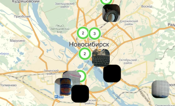 На карте с незаконными точками пока только Новосибирск, Искитима нет