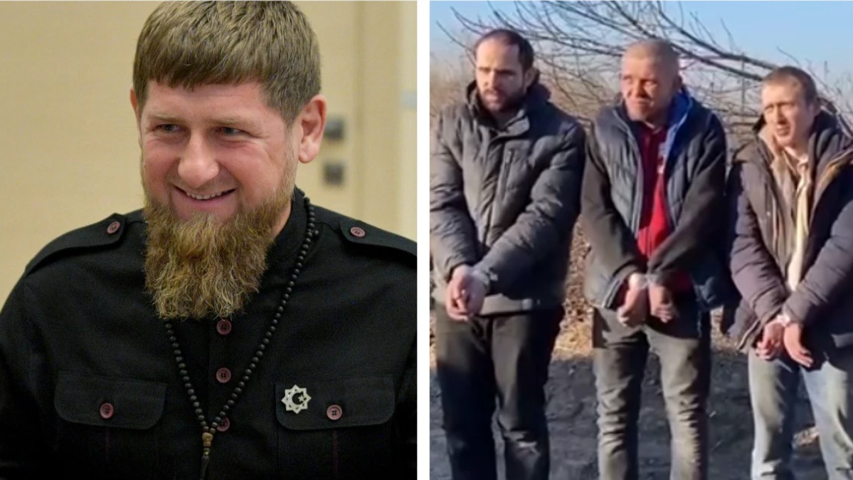 На телеграм-канале Рамзана Кадырова появилась видеозапись с украинскими военнопленными. Фото: Кремлин.ру/стоп-кадр с видео Рамзана Кадырова