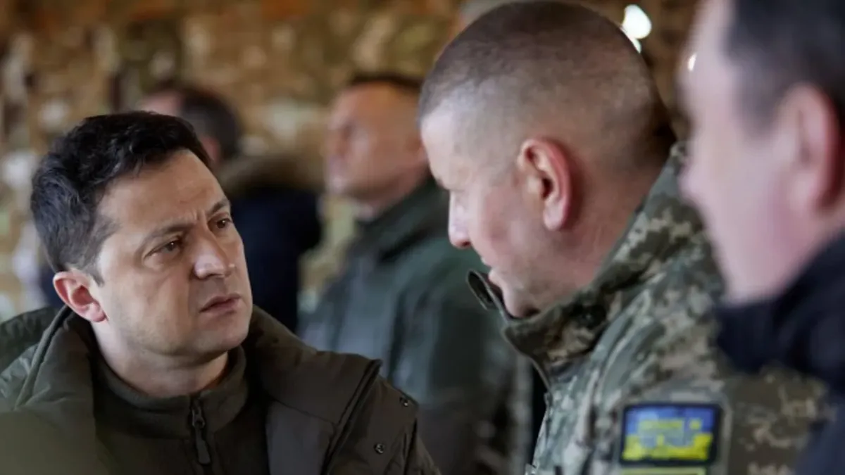 Понимание между президентом Украины и главнокомандующим ВСУ не достигнуто. Фото: кадр из видео
