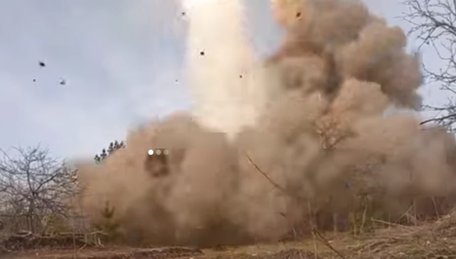 Полсотни военной техники оказалось уничтожено. Фото: скриншот с видео Минобороны РФ