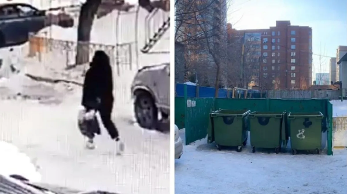 «Засунула в два пакета» Видео с матерью, которая выбросила ребенка в мусорку в Новосибирске