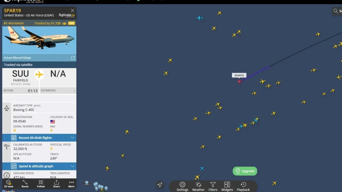 Фото: скриншот с сайта Flightradar24