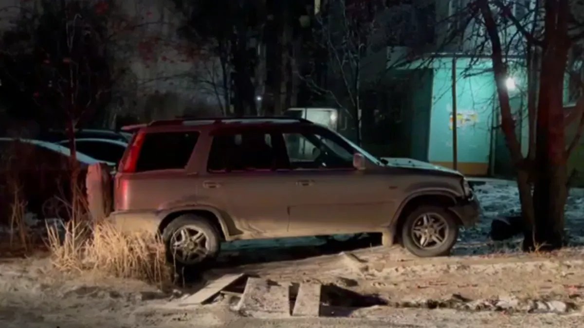 Смертельное ДТП в Новосибирске: Honda CR-V «влетела» в два припаркованных автомобиля и врезалась дерево – 44-летний водитель кроссовера погиб на месте