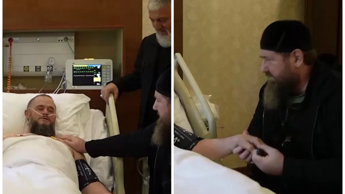 Рамзан Кадыров в больнице. Фото: кадр из видео Telegram