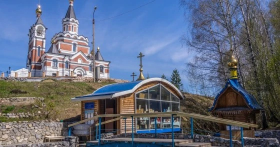 Сейчас на месте лагеря святой источник Сейчас на месте лагеря святой источник
